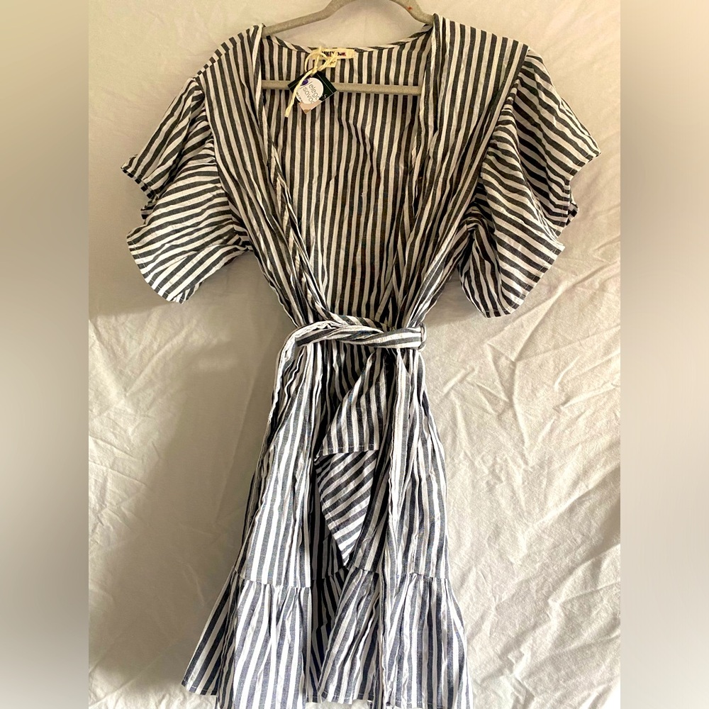 Mini Dress /Stripe / Wrap
